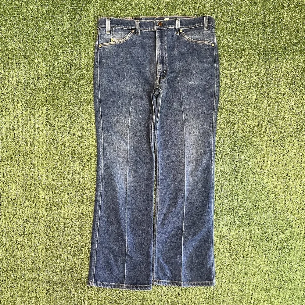 Vintage Levis 517 Jeans 36x30 Bootcut Denim Orange Tab Jeans USA 34x27 Fit